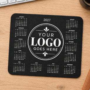 Tapis De Souris Calendrier 2027 de logo d'entreprise personnalisé