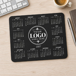 Tapis De Souris Calendrier 2027 de logo d'entreprise personnalisé