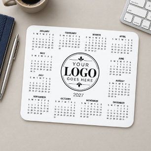 Tapis De Souris Calendrier 2027 de logo d'entreprise personnalisé 
