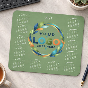 Tapis De Souris Calendrier 2027 de logo d'entreprise personnalisé