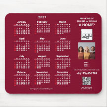 Calendrier 2027 Logo de la société Code QR Bourgog