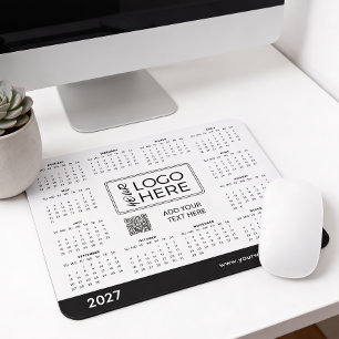 Tapis de souris Calendrier 2027 Logo d'entreprise