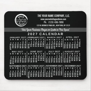Tapis De Souris Calendrier 2027 personnalisé avec logo et nom d'en