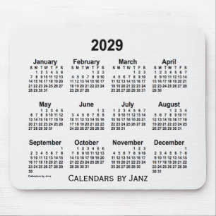 Tapis De Souris Calendrier 2029 de la fumée blanche par Janz Mouse