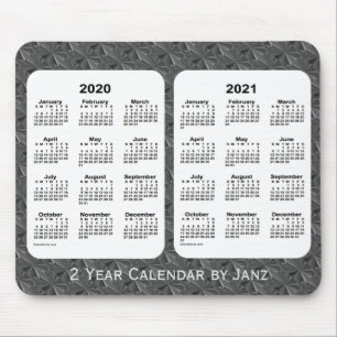 Tapis De Souris Calendrier 2 ans 2020-2021 des Diamants noirs par