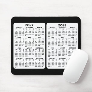 Tapis De Souris Calendrier 2 ans - vue annuelle 2027 2028