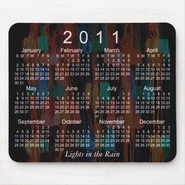 Tapis De Souris Calendrier Abstrait 2011 (Devant)