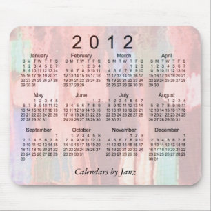 Tapis De Souris Calendrier Abstrait 2012