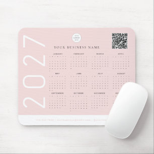 Tapis De Souris Calendrier affaires Logo Rose Fardé 2027