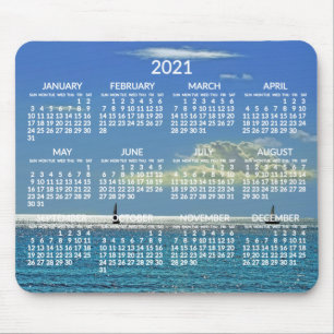 Tapis De Souris Calendrier annuel 2021 Plage de Mousepads Photo