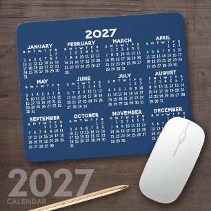 Tapis De Souris Calendrier annuel 2027 - horizontal