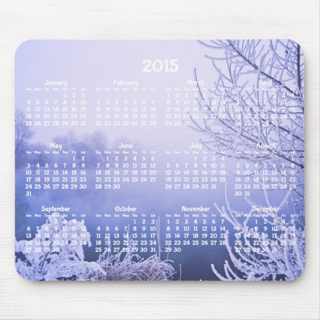 Tapis De Souris Calendrier annuel personnalisé 2015 Pads souris hi (Devant)