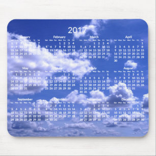 Tapis De Souris Calendrier annuel personnalisé 2017 Mouse Pads Nua