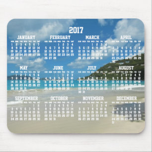 Tapis De Souris Calendrier Annuel Plage 2017 Pads Souris