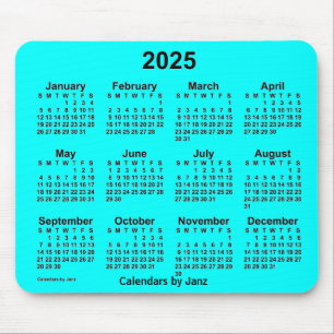 Tapis De Souris Calendrier Aqua 2025 par Janz Mouse Pad