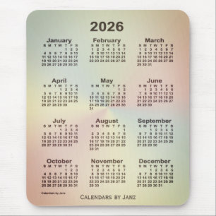 Tapis De Souris Calendrier arc-en-ciel de San Telmo 2026 par Janz