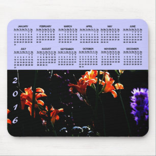 Tapis De Souris Calendrier au néon du jardin 2015