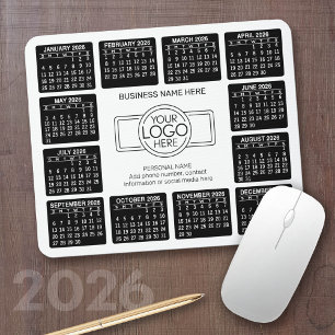 Tapis De Souris Calendrier avec logo Contact Information Magnet