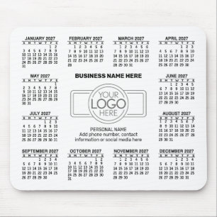 Tapis De Souris Calendrier avec logo Contact Information Magnet