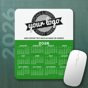 Tapis De Souris Calendrier avec logo - Vue Année verticale