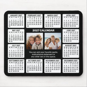 Tapis De Souris Calendrier avec photo au centre