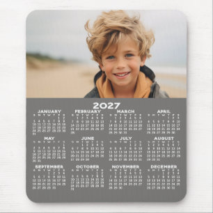 Tapis De Souris Calendrier avec photo - Vue Année verticale