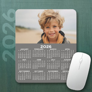 Tapis De Souris Calendrier avec photo - Vue Année verticale