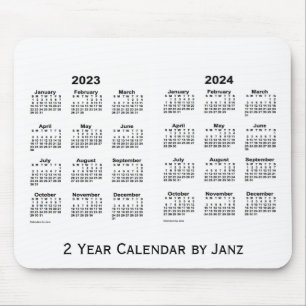 Tapis De Souris Calendrier blanc 2023-2024 par Janz Mousepad
