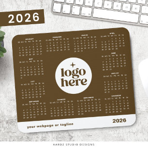 Tapis De Souris Calendrier Brown de l'année 2026 de marque commerc