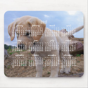 Tapis De Souris Calendrier Chien 2018 Pad de souris personnalisé