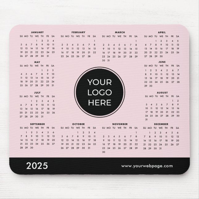 Tapis de souris Calendrier d'affaires 2025 (Devant)