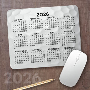 Tapis De Souris Calendrier d'affichage de l'année complète - horiz