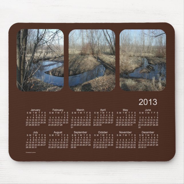 Tapis De Souris Calendrier de 2013 paysages (Devant)