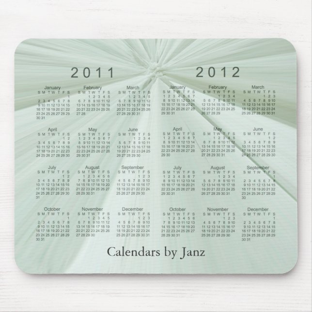 Tapis De Souris Calendrier de 2 ans 2011 - 2012 (Devant)