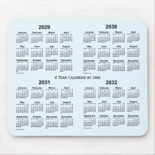 Tapis De Souris Calendrier de 4 ans Alice Blue 2029-2032 par Janz
