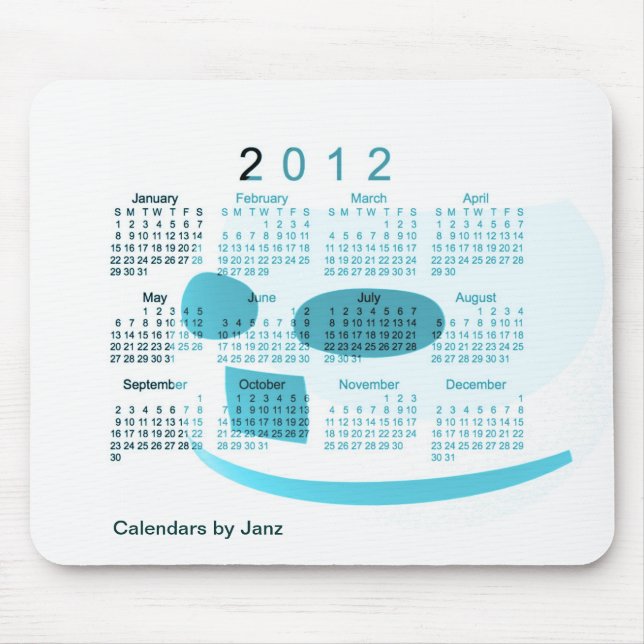 Tapis De Souris Calendrier de bureau 2012 (Devant)