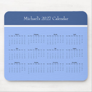 Tapis De Souris Calendrier de bureau personnalisable pour l'année