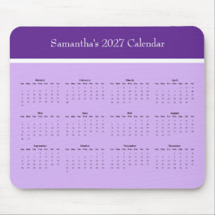 Tapis De Souris Calendrier de bureau personnalisable pour l'année