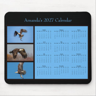 Tapis De Souris Calendrier de bureau personnalisable sur le pygarg