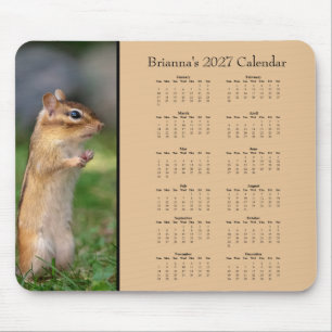Tapis De Souris Calendrier de bureau personnalisé 2027 sur le thèm