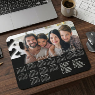 Tapis De Souris Calendrier de bureau personnalisé moderne 2027 Pho
