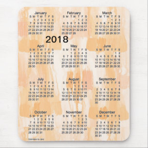 Tapis De Souris Calendrier de gros caractères de 2018 lumières