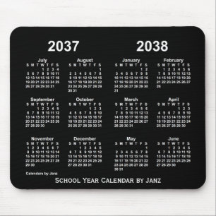 Tapis De Souris Calendrier de l'année scolaire 2037-2038 de Neon p