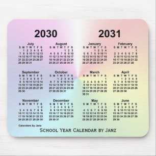 Tapis De Souris Calendrier de l'école Rainbow Cloud 2030-2031 par 