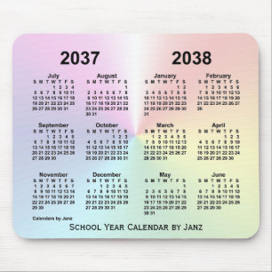 Tapis De Souris Calendrier de l'école Rainbow Cloud 2037-2038 par