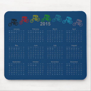 Tapis De Souris Calendrier de saut MTB de descente 2015