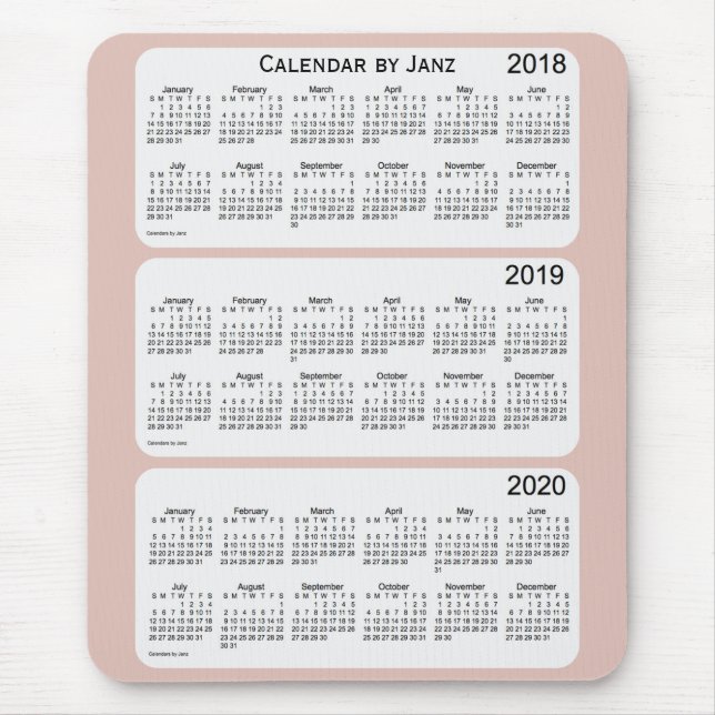 Tapis De Souris Calendrier des chardons 2018-2020 par Janz (Devant)