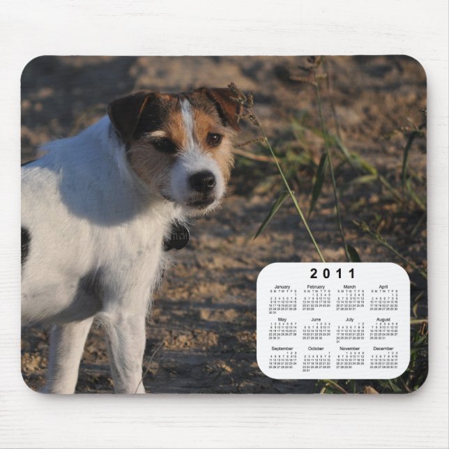 Tapis De Souris Calendrier des chiens 2011 - Parson Jack Russell T (Devant)