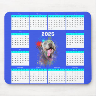 Tapis De Souris Calendrier des chiens de Weimaraner mignon personn