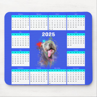 Tapis De Souris Calendrier des chiens de Weimaraner mignon personn